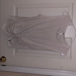 Fabletics White Knotted Workout Tank